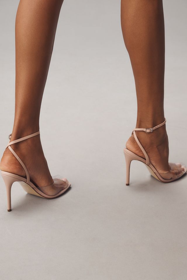 Black Suede Studio Wren Ankle-Strap Heels