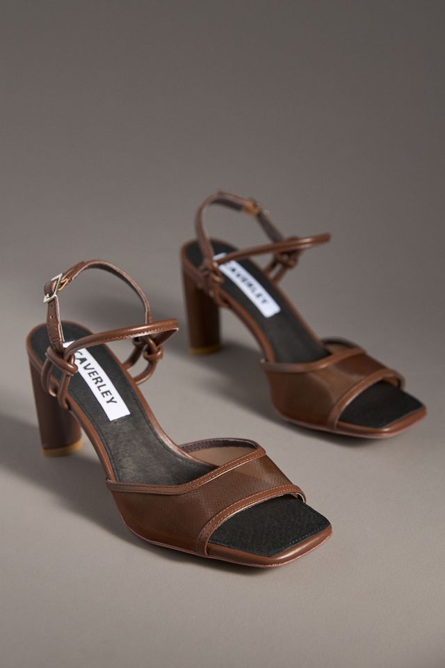 CAVERLEY Sly Mesh Square-Toe Heels #1