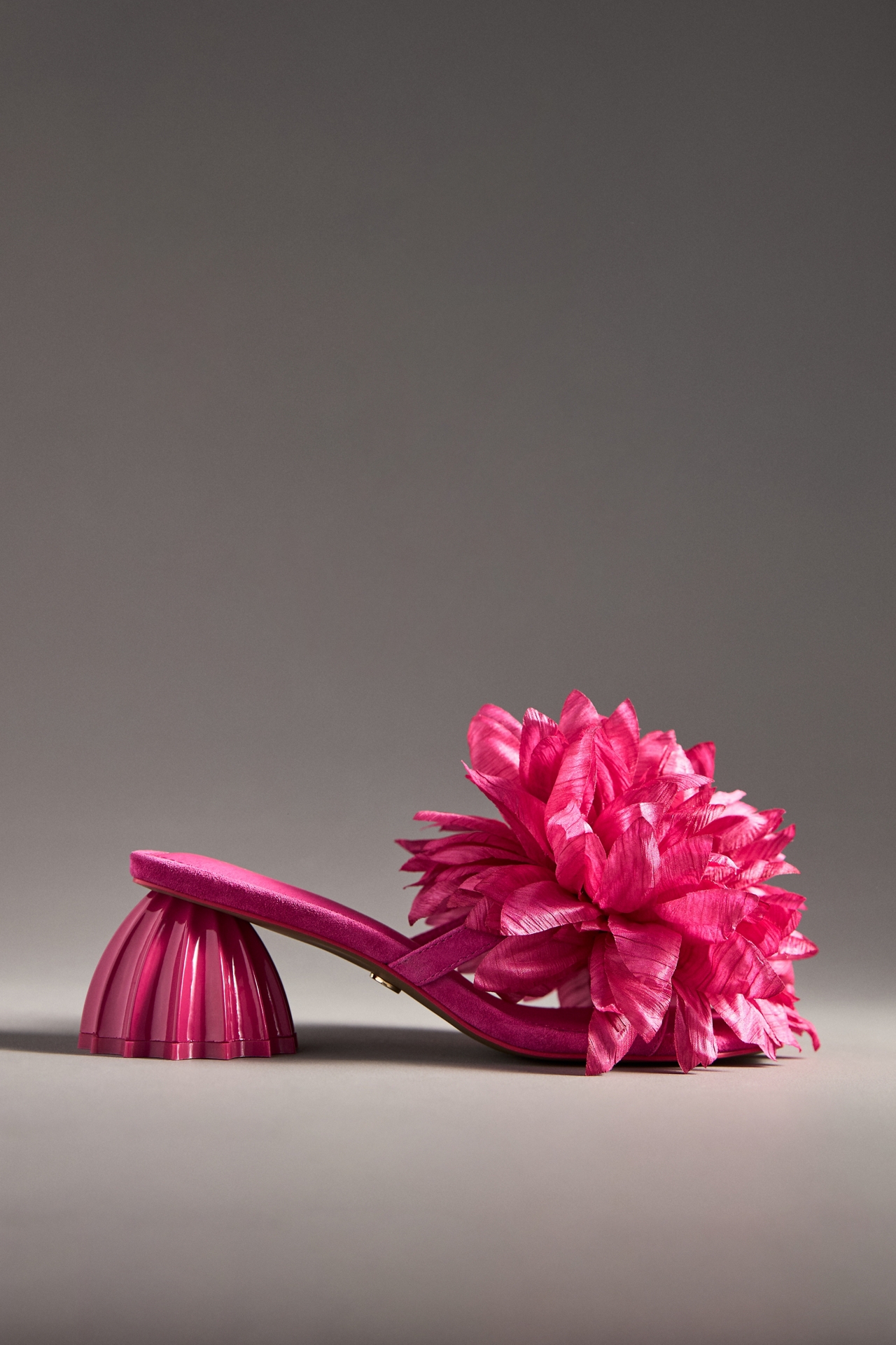 Cecelia New York Dahlia 3D Floral Square-Toe Block Heels