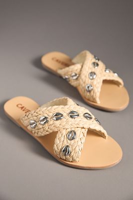CAVERLEY Jenkin Embellished Shell Slide Sandals