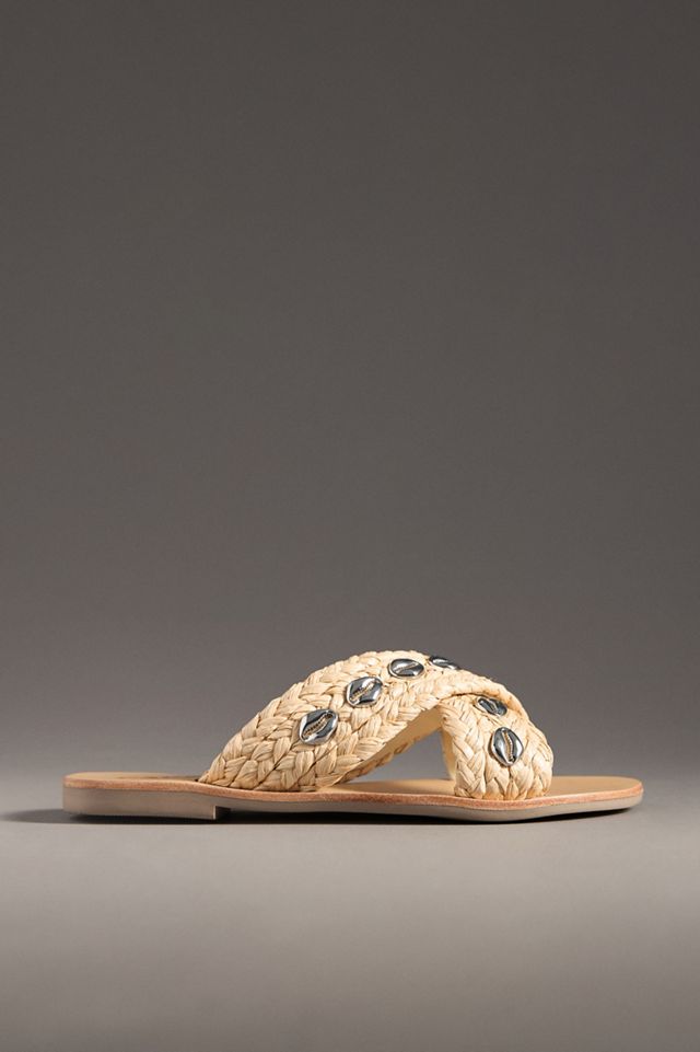 CAVERLEY Jenkin Embellished Shell Slide Sandals #1