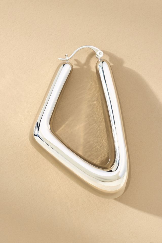 Chunky Triangle Hoop Earrings #1
