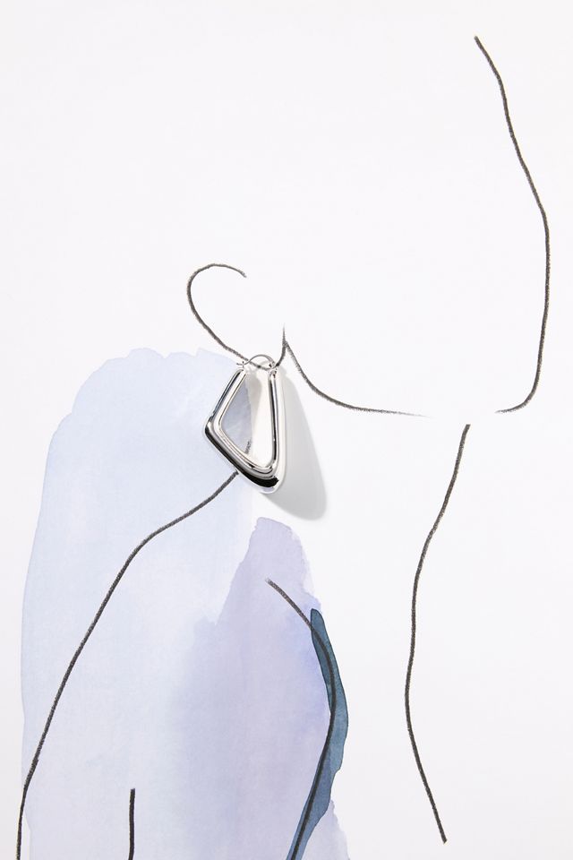 Chunky Triangle Hoop Earrings #2