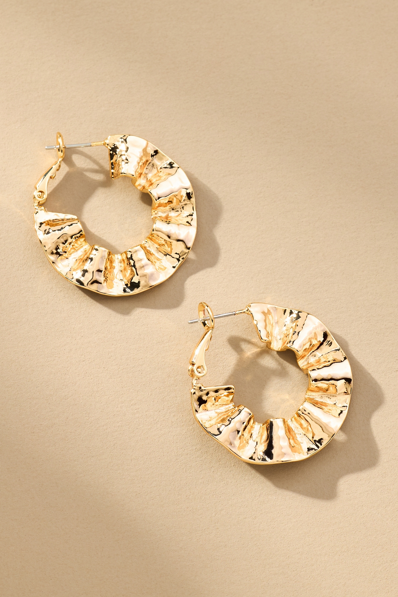 Crinkle Hoop Earrings