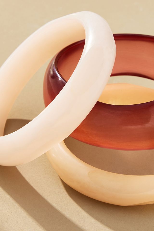 Round Bangle Bracelets, Set of 3 #2