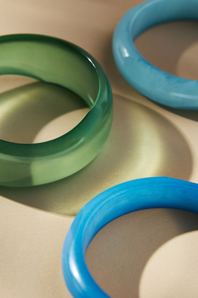 Round Bangle Bracelets, Set of 3 #2