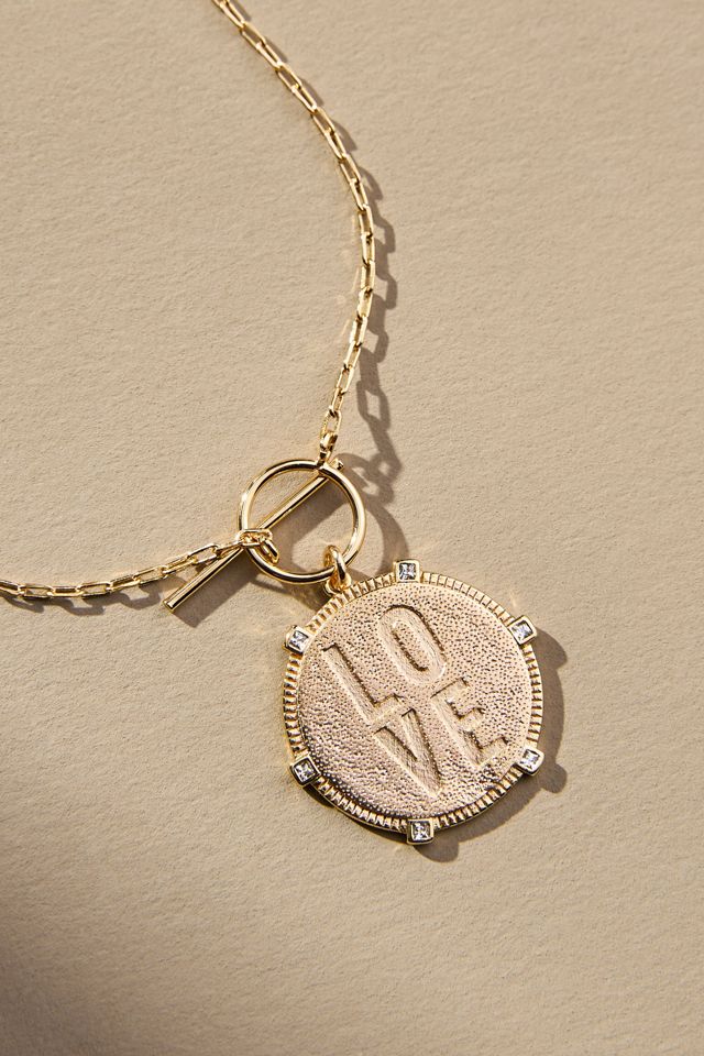 Love Octogon Pendant Necklace #2