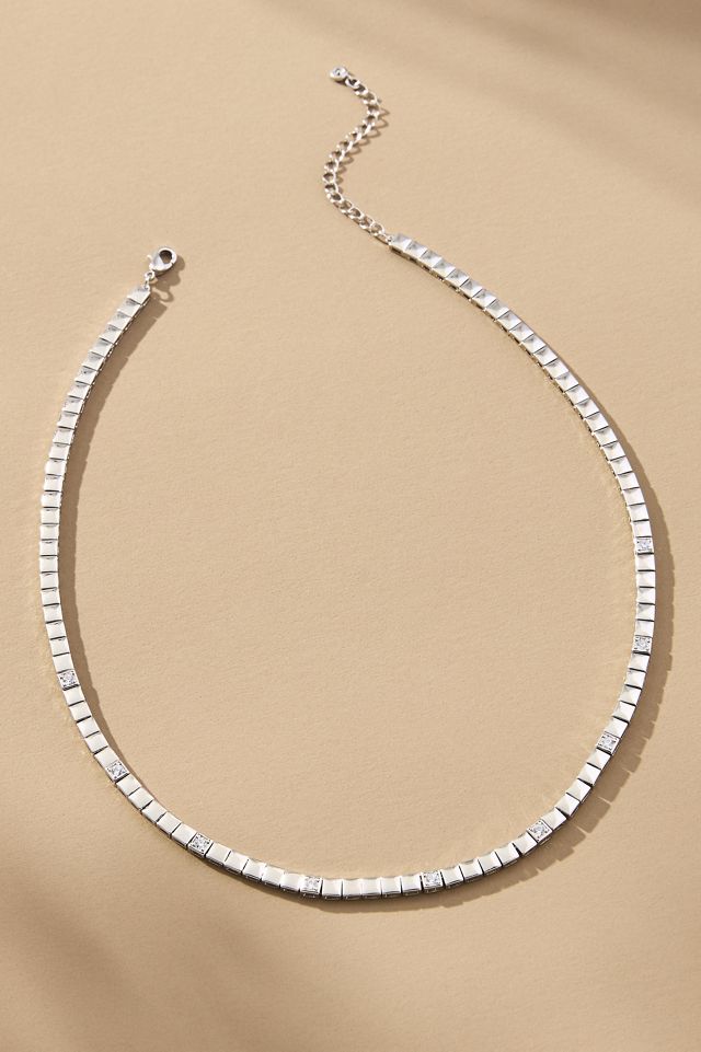 Spaced Crystal Tennis Necklace #2