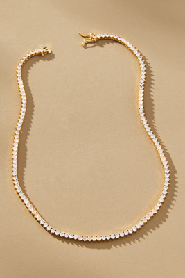By Anthropologie Mixed Stone & Crystal Necklace In Gold