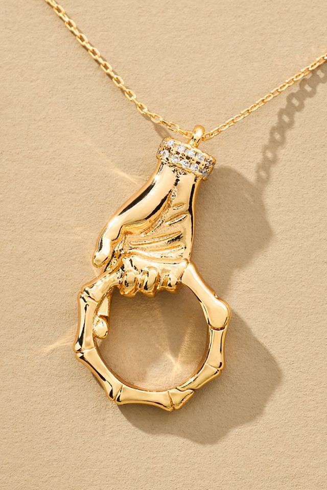 Hand Charm Connector Necklace #1