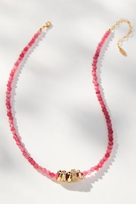 Round Charm Beaded Necklace