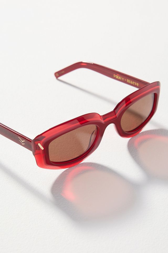 Maeve Curved Rectangular Colorblock Polarized Sunglasses #3