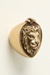Aslan Solid Brass Animal Icon Knob