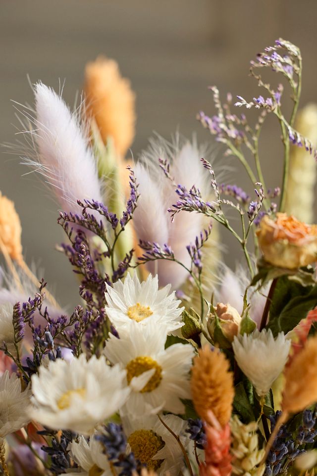 Dutch Field Mix Dried Bouquet, Small Lavender + Peach #1
