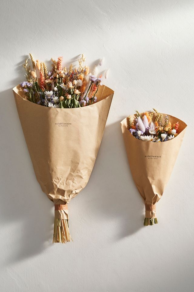 Dutch Field Mix Dried Bouquet, Small Lavender + Peach #2