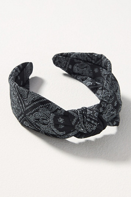 By Anthropologie Everly Bandana Knot Headband In Black