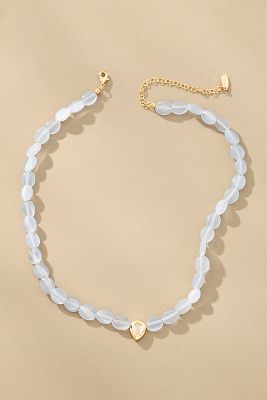 Single Crystal Beaded Stone Necklace