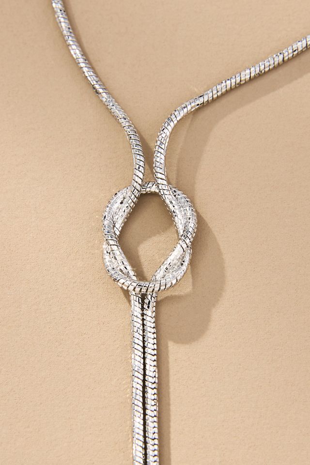 Twisted Knot Lariat Necklace #1