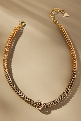 Mixed Metal Charm Medium Chain Necklace