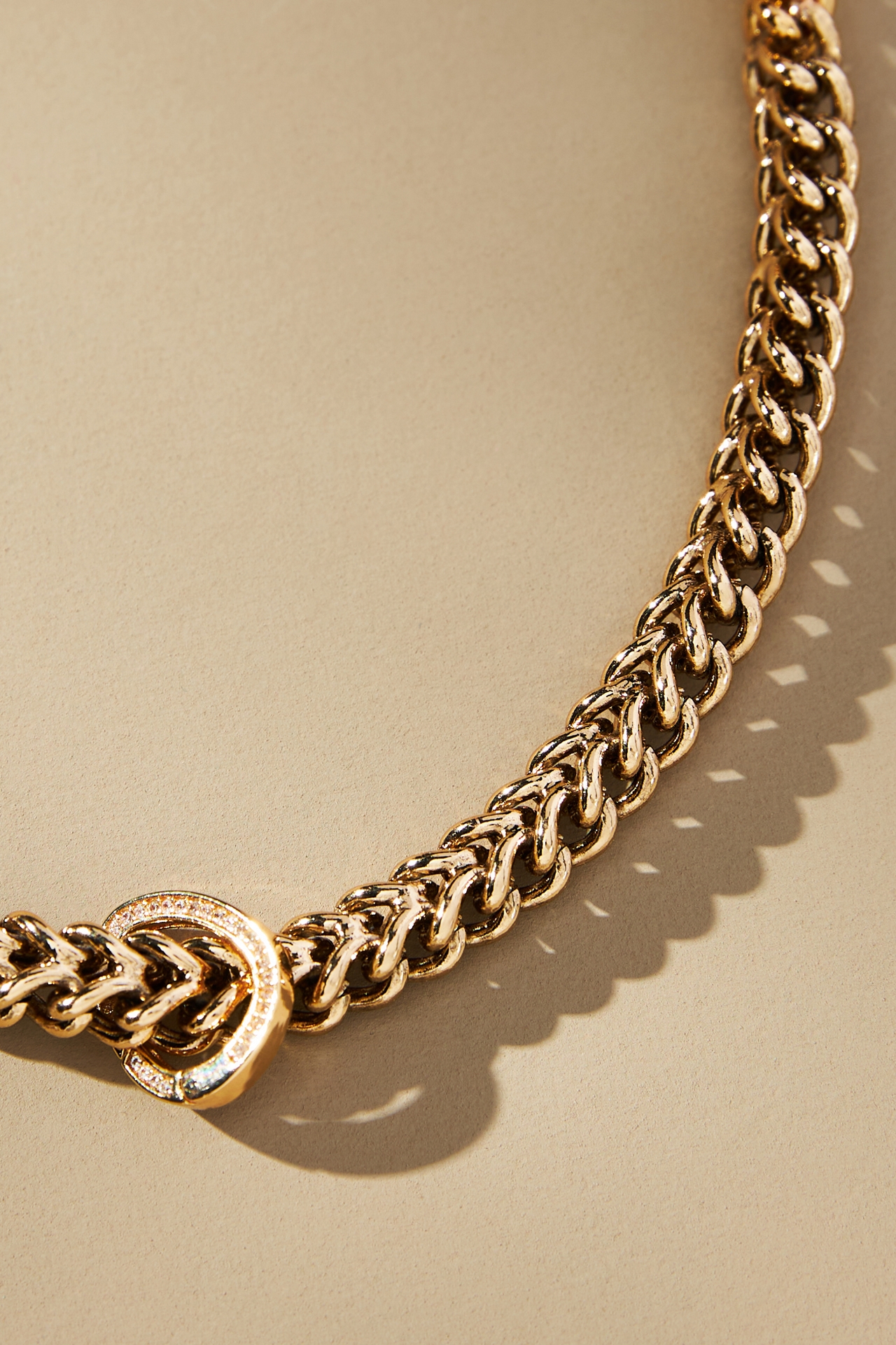 Mixed Metal Charm Medium Chain Necklace