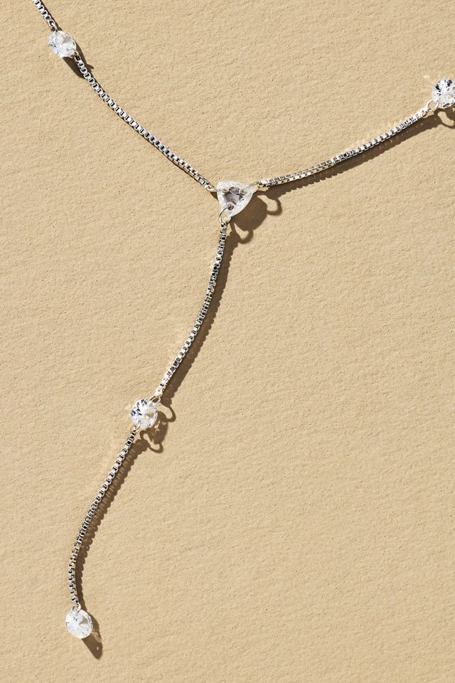 Dainty Crystal Y-Neck Necklace #1