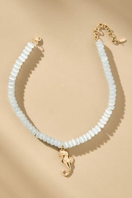 By Anthropologie Beaded Pendant Necklace