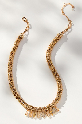 By Anthropologie Dangling Crystals Necklace In Gold