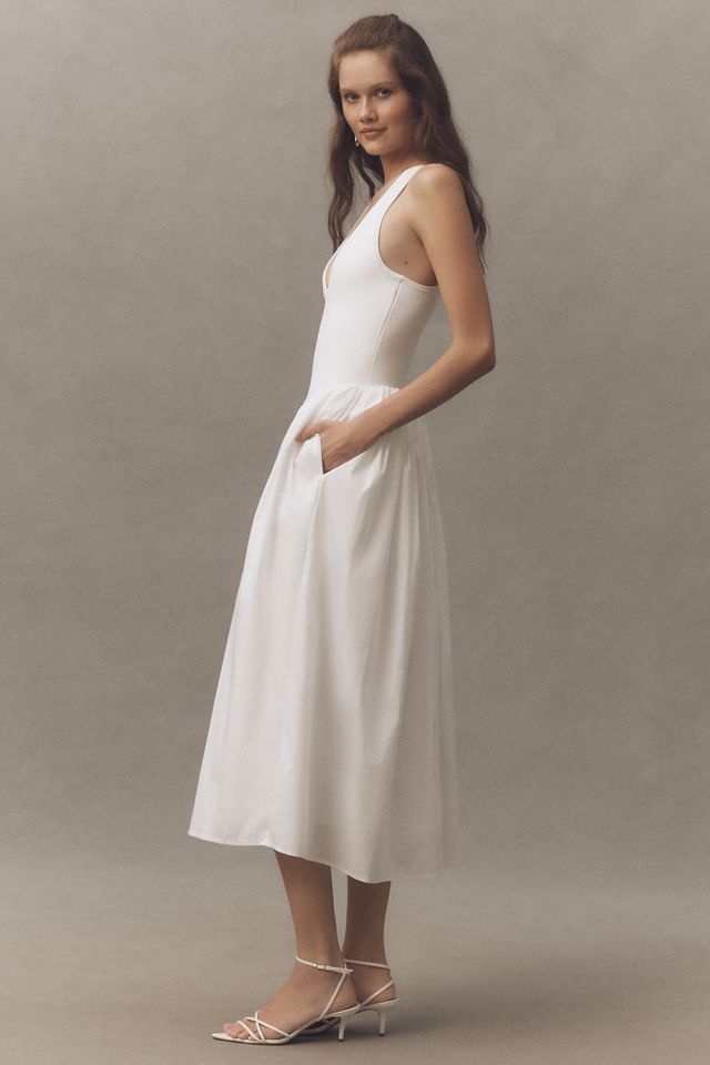 Ronny Kobo Sirinda Sleeveless V-Neck Drop-Waist Stretch Jersey Maxi Dress #3