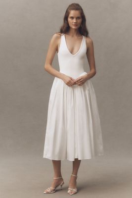 Mare Mare Satin Cowl-Neck Halter Top & Column Maxi Skirt Set