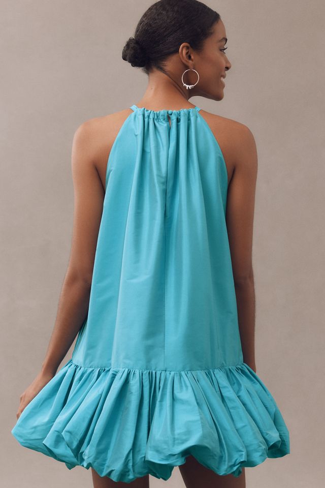 BHLDN Phoebe High-Neck Ruffle-Hem Swing Mini Dress #1