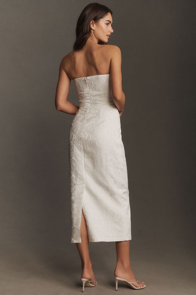 Sachin & Babi Sadie Strapless Fitted Jacquard Midi Dress #1