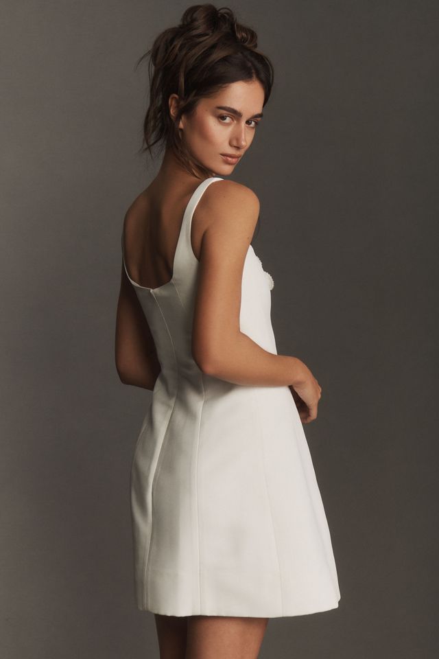 Sachin & Babi Claire Square-Neck Crystal Rose A-Line Mini Dress #1