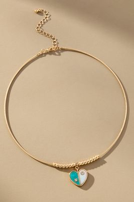 Heart Charm Collar Necklace