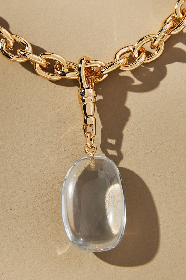 Lucite Pendant Long Necklace #1