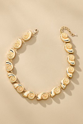 By Anthropologie Metal Conch Collar Necklace In Gold
