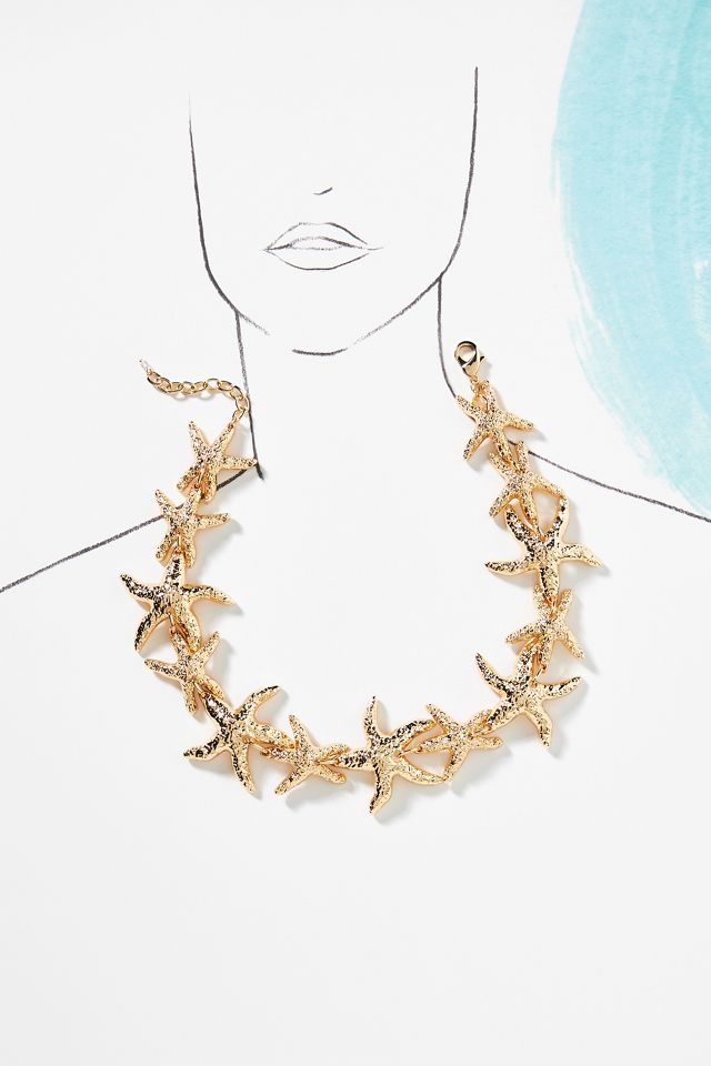 Metal Starfish Collar Necklace #5