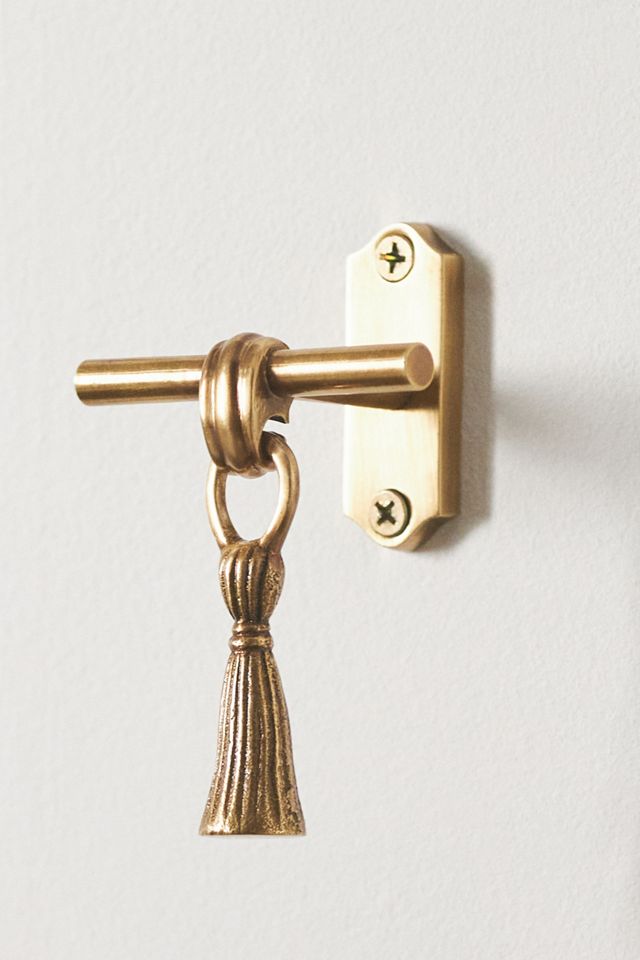 Lark Tassel Brass Bath Hook #2