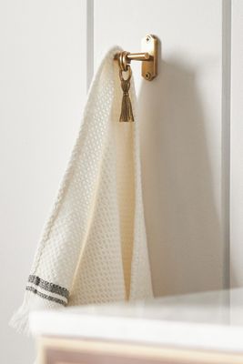 Lark Tassel Brass Bath Hook