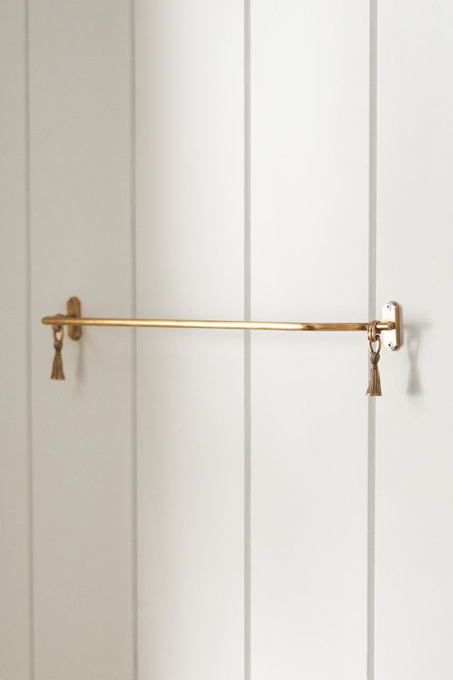Lark Tassel Brass Towel Bar #2