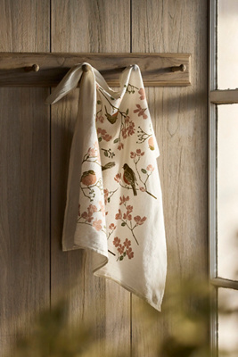 Terrain Early Bird Dish Towel In Multicolor