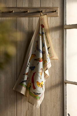 Anthropologie Bird Watching Dish Towel In Multicolor