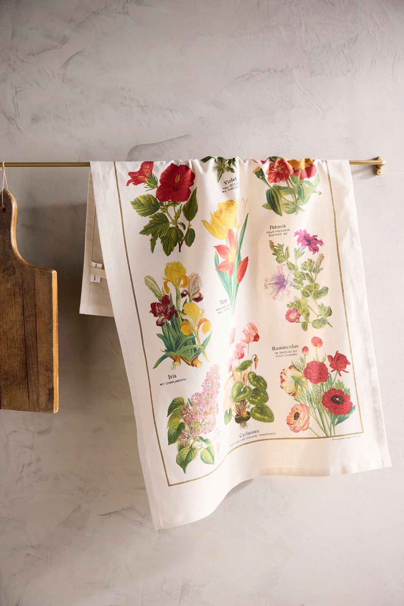 Language of Flowers Dish Towel - Multi, One Size