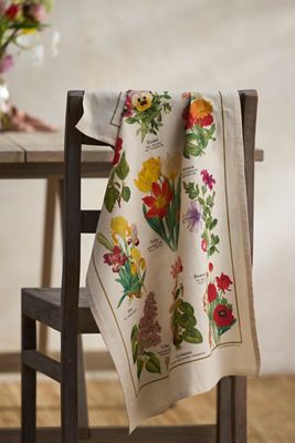 Language of Flowers Dish Towel