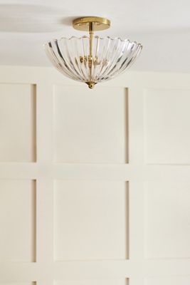 Nora Glass Brass Flush Mount