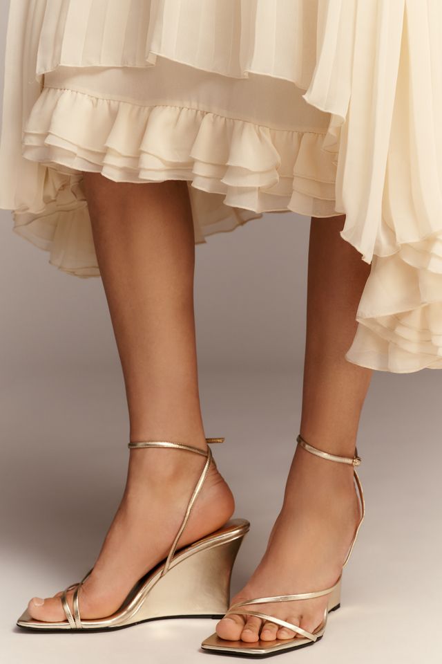 Jeffrey Campbell Highlight Strappy Square-Toe Wedge Sandals #2