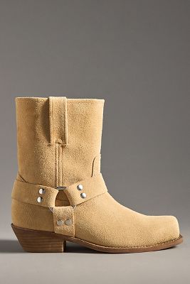 JEFFREY CAMPBELL WAYLON-LO SQUARE-TOE WESTERN ANKLE BOOTS 