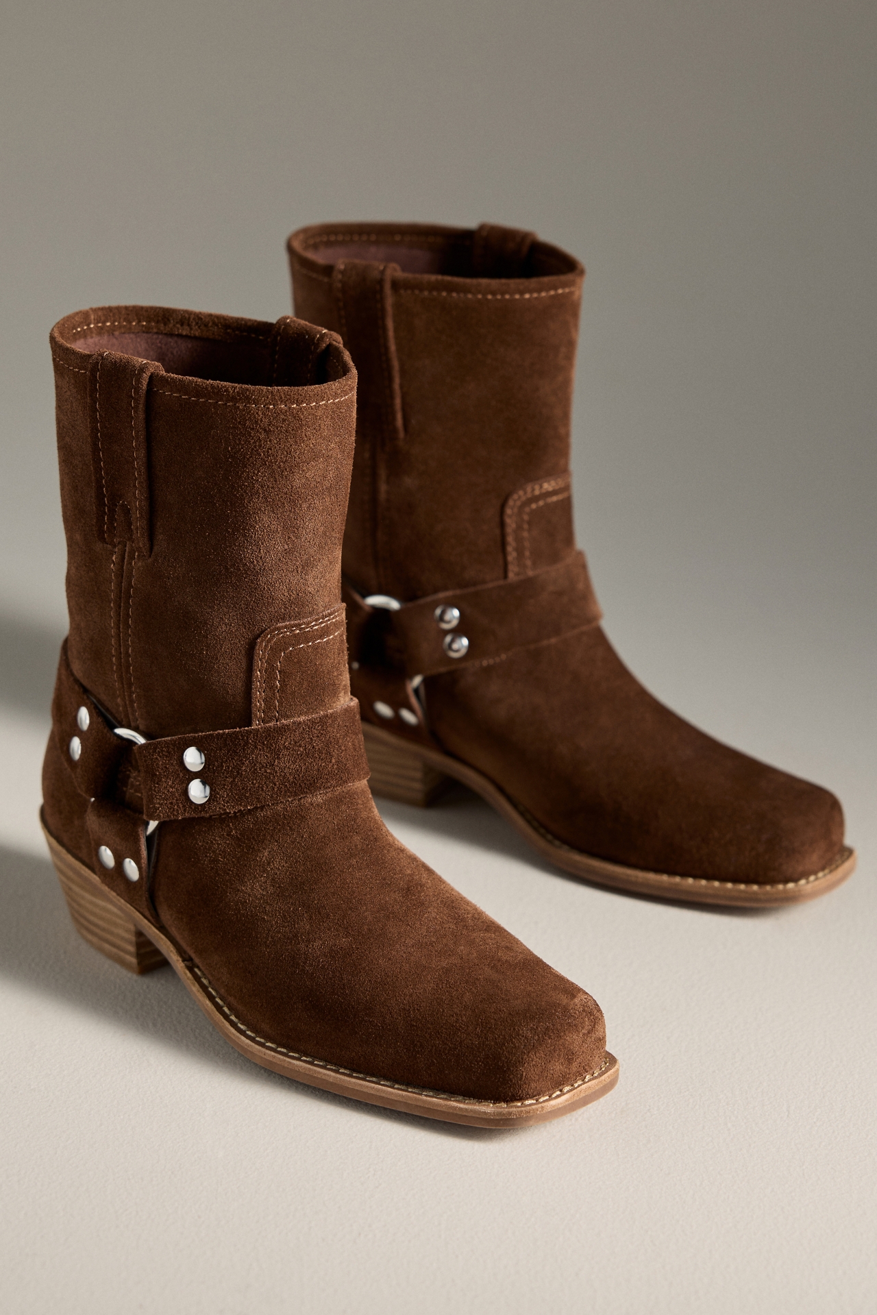 Jeffrey Campbell Waylon-Lo Square-Toe Western Ankle Boots