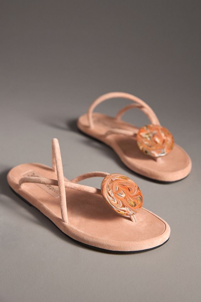 Jeffrey Campbell Alette Suede Strappy Thong Sandals #1