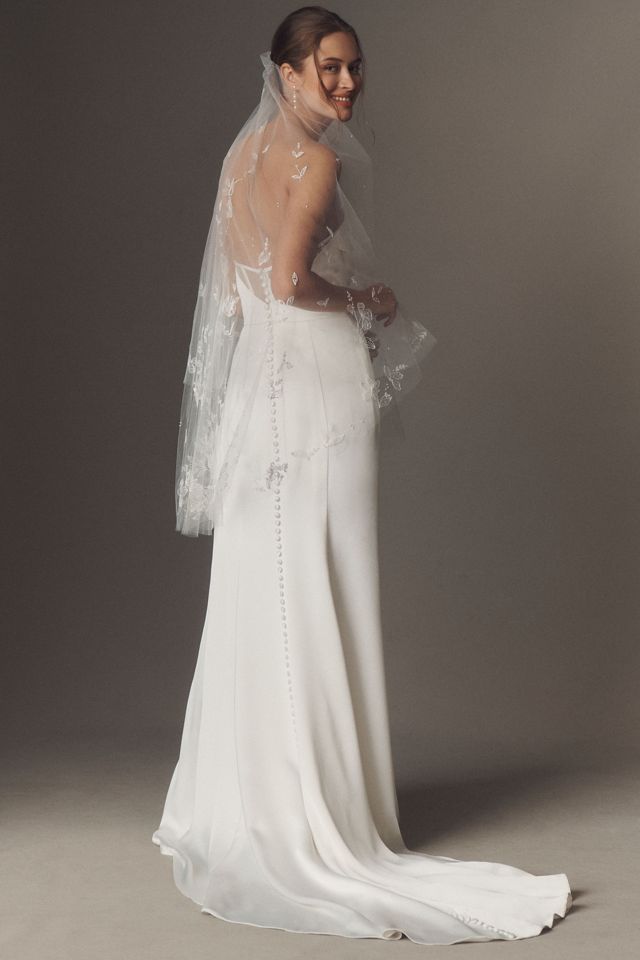 Enaura Petal Trim Fingertip Veil #2