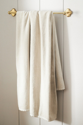 Anthropologie Quinn Clover Brass Towel Bar In Gold